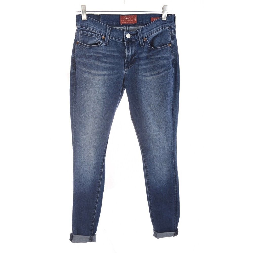 Lucky Brand Women's Brooklyn Skinny Ankle Jeans Denim Blue Whiskered Size 0/25
